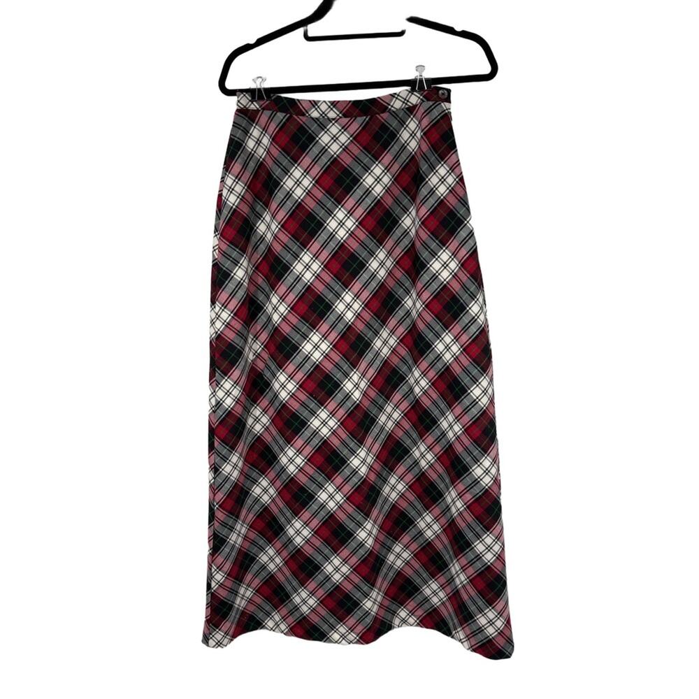 Hanna Andersson Plaid Tartan Maxi Skirt‎  Womens 8 Modest Academia